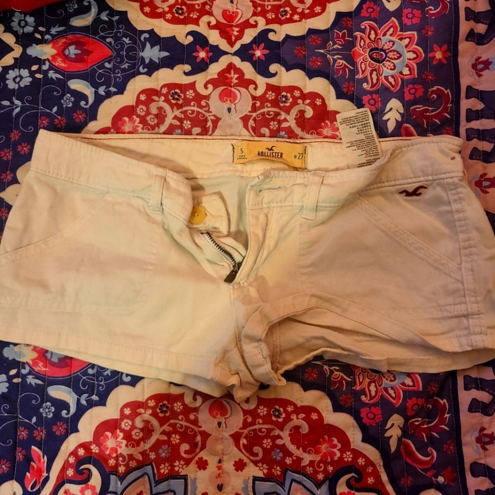 Hollister white shorts